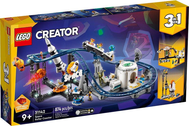 Lego, Set, Creator, 3 in 1, Space Roller Coaster, 31142
