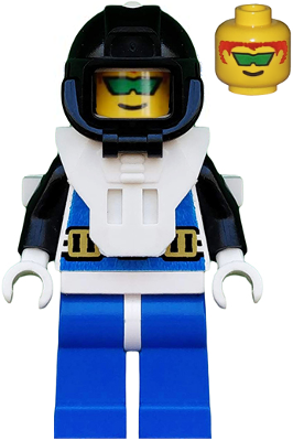 Lego, Minifigure, Aquazone, Stingrays, Aquanauts, Aquanaut 2, aqu002