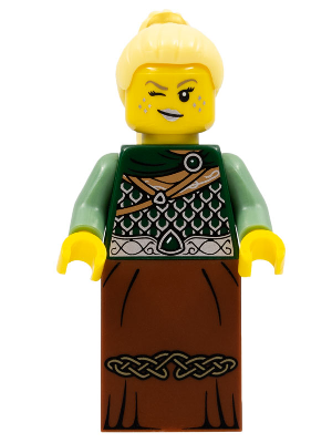 Lego, Minifigure, Warrior- Female with Scale Mail, COL263