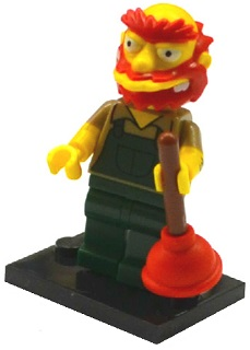 Lego, Minifigure, The Simpsons, Series 2, Groundskeeper Willie, COLSIM2-13