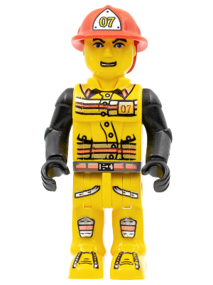 Lego, Minifigure, 4 Juniors, Fireman in Hat #07, JS007