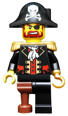 Lego, Minifigure, Pirates, Pirates II, Captain Brickbeard, PI081