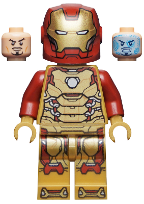 Lego, Minifigure, Marvel, Iron Man - Pearl Gold Armor and Legs, SH0806