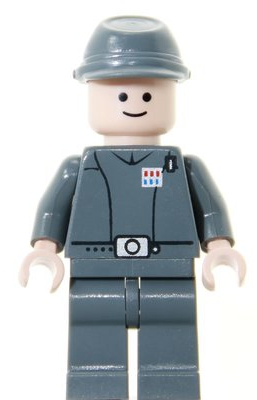 Lego, Minifigure, Star Wars, Imperial Officer (Captain / Commandant / Commander) - Cavalry Kepi, Standard Grin, sw0154