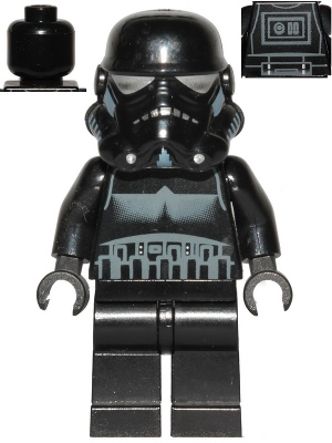 Lego, Minifigure, Star Wars, Legends, Imperial Shadow Trooper, Long Line on Back, SW0166b