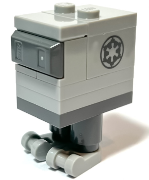 Lego, Minifigure, Star Wars, Gonk Droid (GNK Power Droid), Light Bluish Gray Body and Feet, Imperial Logo, SW1252