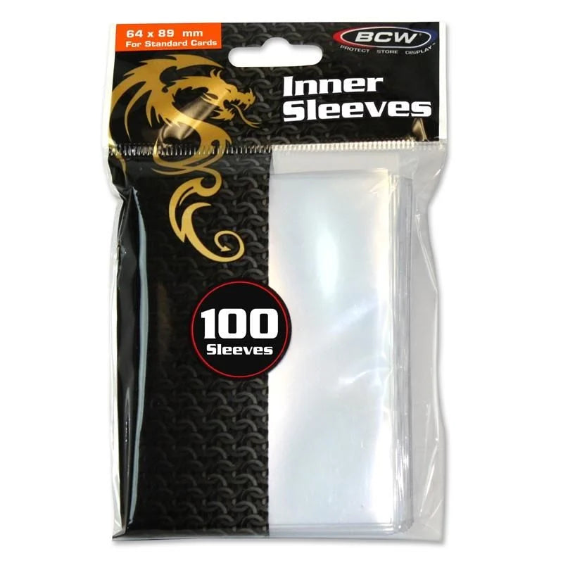 BCW, Inner Sleeves, 100 ct Clear Top loaded