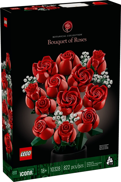 LEGO, Set, Opened, Icons, Flowers, Bouquet of Roses, 10328-1