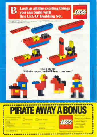 Lego, Set, Opened, Universal Building Set, McDonald's Happy Meal, Building Set B, Boat polybag, 1913
