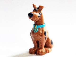 Lego, Minifigure, Scooby-Doo, Scooby-Doo, Sitting with Chattering Teeth Pattern, SCD020