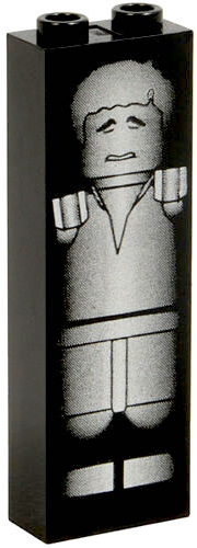 Lego, Minifigure, Star Wars, Brick 1 x 2 x 5 with Han Solo in Carbonite Pattern, SW0984
