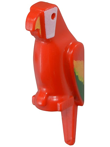 Lego, Minifigure, Bird, Parrot with Small Beak with Green and Yellow Feathers, White Face and Yellow Beak Pattern, 2546p01