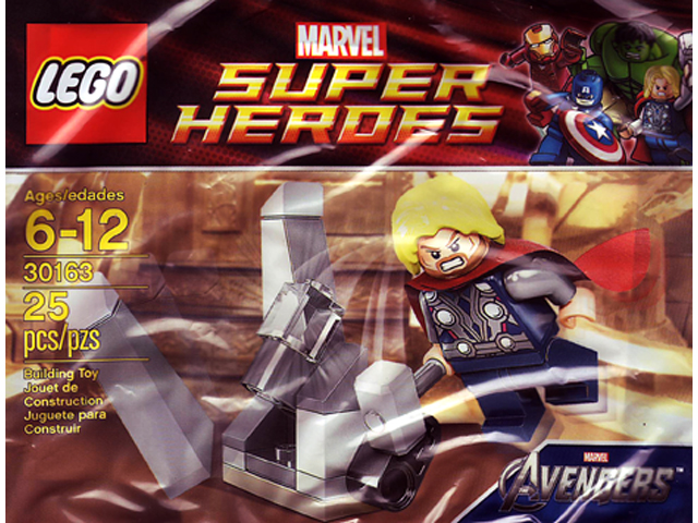 Lego, Set, Opened, Marvel, Super Heroes, Thor and the Cosmic Cube Polybag, 30163