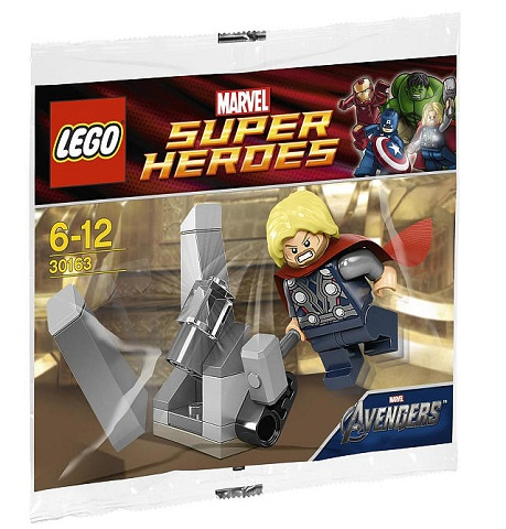 Lego, Set, Opened, Marvel, Super Heroes, Thor and the Cosmic Cube Polybag, 30163