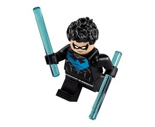 Lego, Polybag, Minifigure, Opened, Super Heroes, Batman II, Nightwing - White Eye Holes and Blue Chest Symbol, 30606-1,SH294