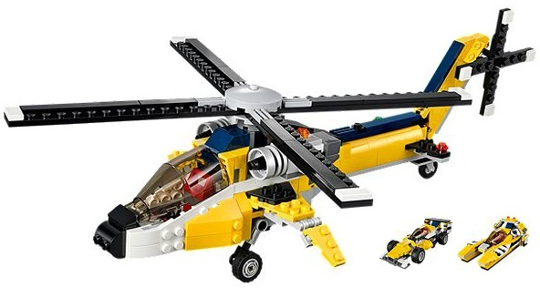 Lego, Set, Opened, Creator, 3 in 1, Yellow Racer, 31023