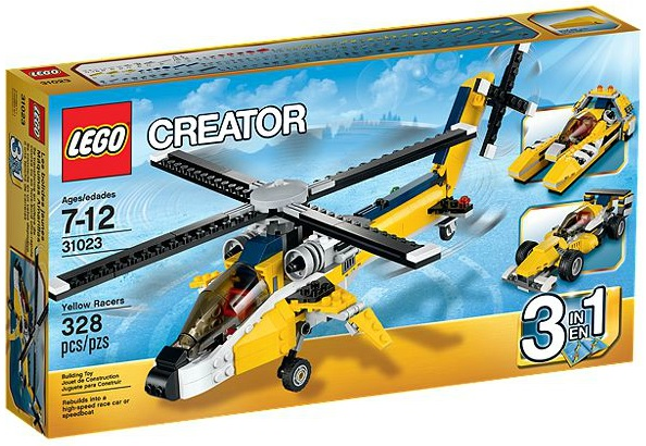 Lego, Set, Opened, Creator, 3 in 1, Yellow Racer, 31023