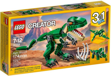 Lego, Set, Creator, 3 in 1, Opened, Mighty Dinosaurs, Green Creatures, 31058