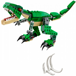 Lego, Set, Creator, 3 in 1, Opened, Mighty Dinosaurs, Green Creatures, 31058