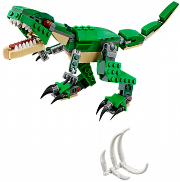 Lego, Set, Creator, 3 in 1, Opened, Mighty Dinosaurs, Green Creatures, 31058