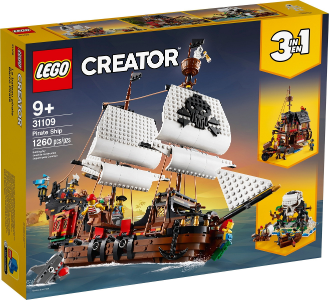 Lego, Set, Sealed, Creator, 3 in 1, Pirate Ship, 31109