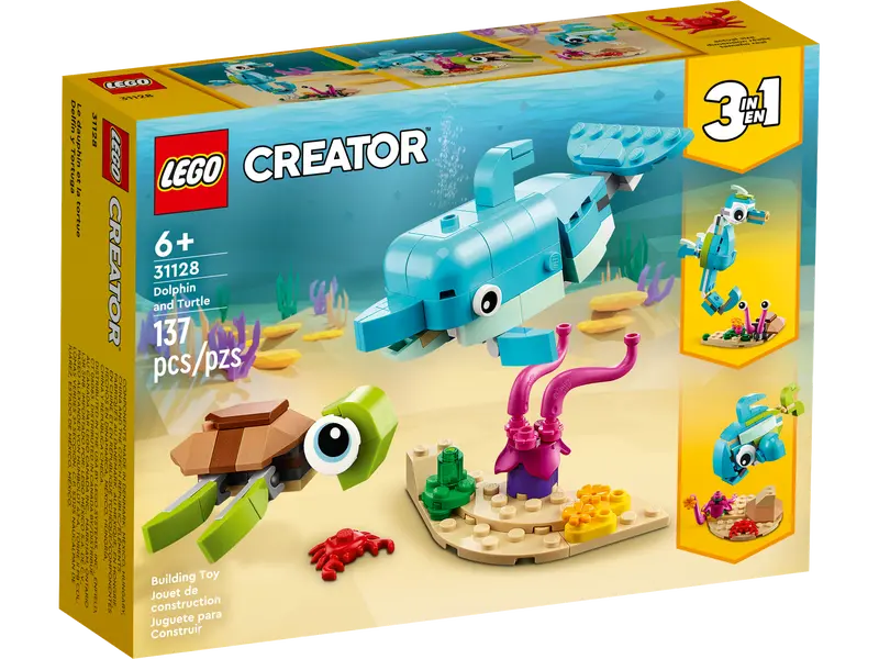 Lego, Set, Sealed, Creator 3-in-1, Dolphin and Turtle 31128