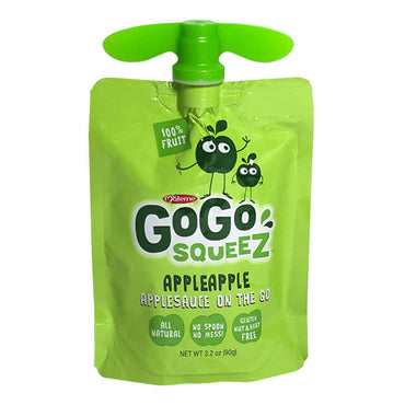 GoGo SqueeZ Applesauce Pouches, Apple Apple, 3.2oz