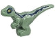 Lego, Minifigure, Jurassic World, Dinosaur Baby Standing with Dark Blue Stripes and Yellow Eyes Pattern, 37829PB02