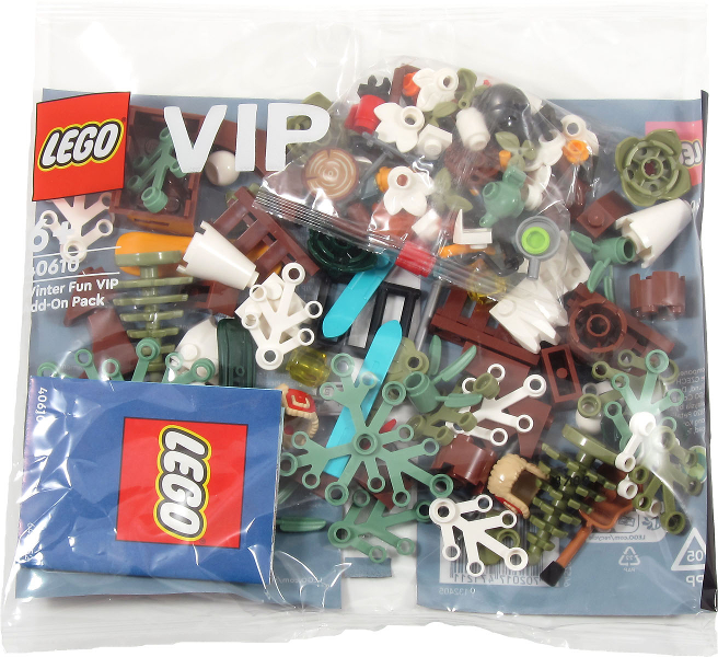 Lego, Set, Sealed, Promotional, Winter Fun VIP Add-On Pack polybag, 40610