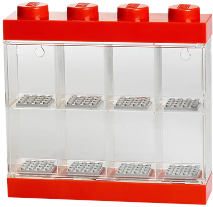 8 Minifigure Display case Red