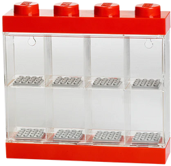 8 Minifigure Display case Red