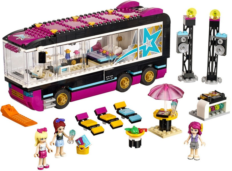 Lego, Set, Opened, Friends, Pop Star Tour Bus, 41106