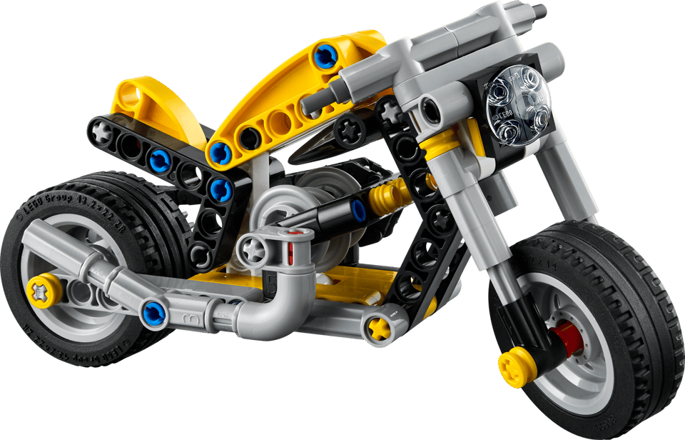 Lego, Technic, Yellow Motorcycle, 42225