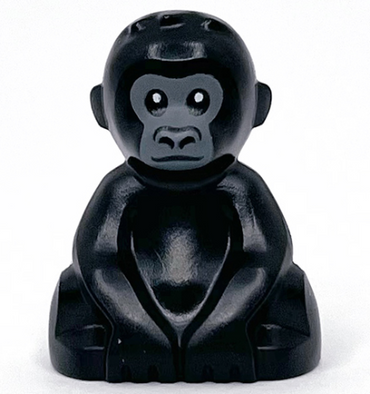 Lego, Minifigure, Animal, Gorilla, Baby with Dark Bluish Gray Face Pattern, ANIMALGORILLA01