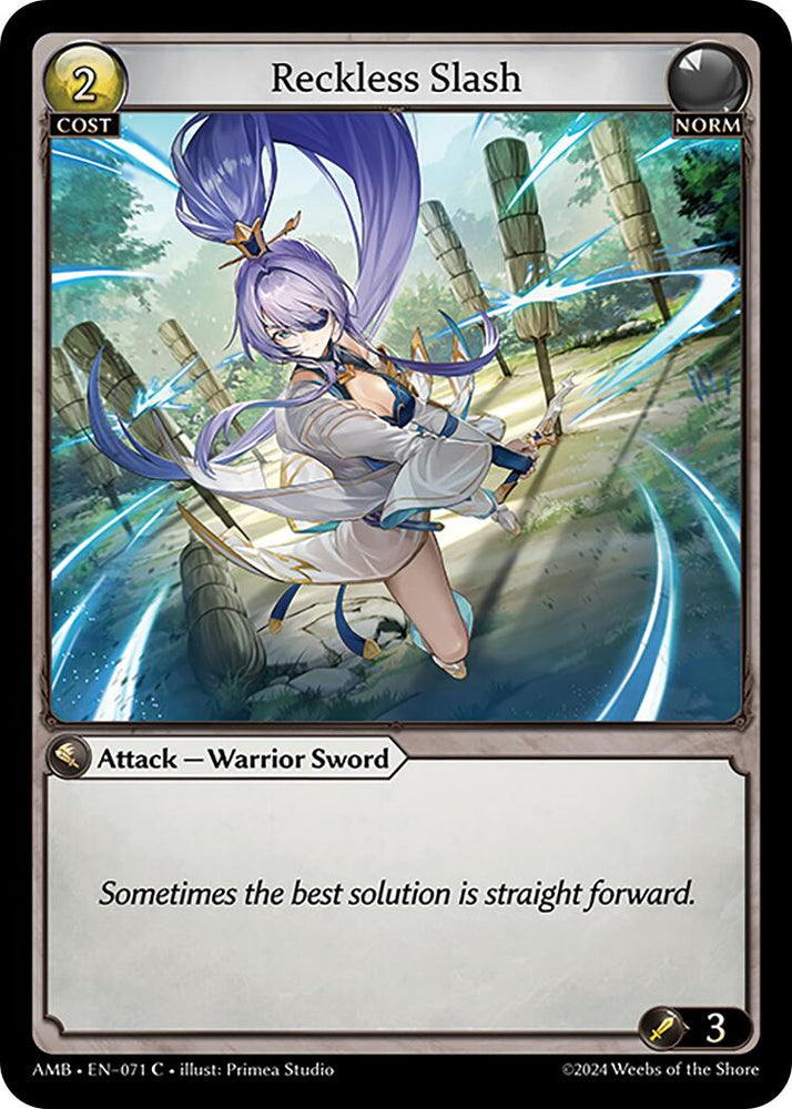 Reckless Slash (071) [Mortal Ambition]
