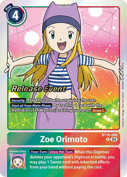 Zoe Orimoto [BT18-090] [Release Special Booster Ver.2.0 Pre-Release Cards]