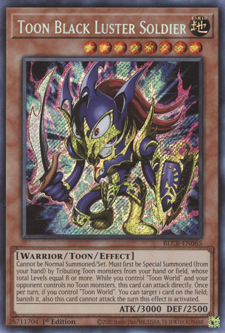 Toon Black Luster Soldier [BLCR-EN065] Secret Rare