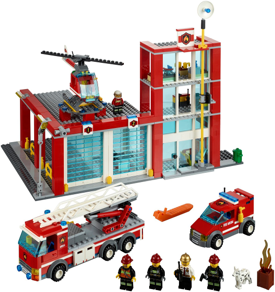 Lego, Set, Opened, City, Fire, Fire Station, 60004