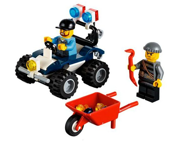 Lego, Set, Opened, City, Police, ATV, 60006