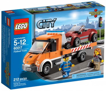 Lego, Set, Opened, City, Wrecked, Flatbed Truck, 60017