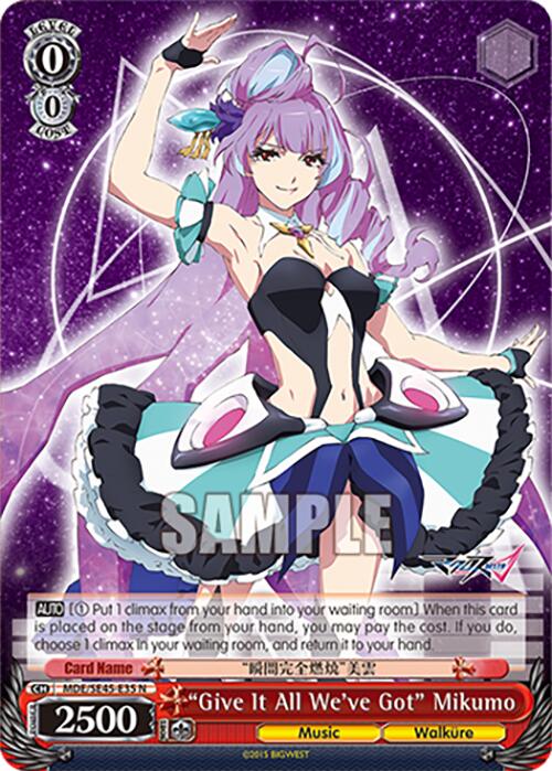 "Give It All We've Got" Mikumo (MDE/SE45E35 N) [MACROSS Delta Premium Booster]