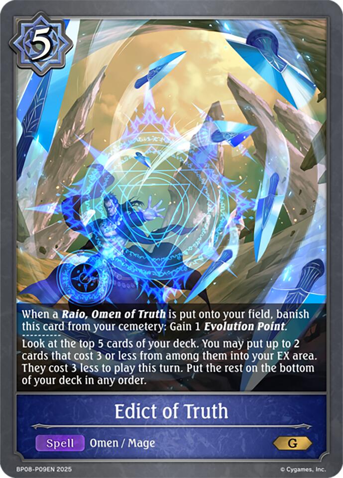 Edict of Truth - P09EN (Foil) (BP08-P09EN) [Alterchaotica]
