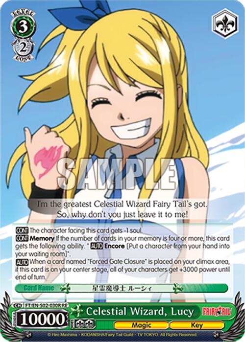 Celestial Wizard, Lucy (FT/EN-S02-030R RRR RE) [Fairy Tail Chronicle Set]