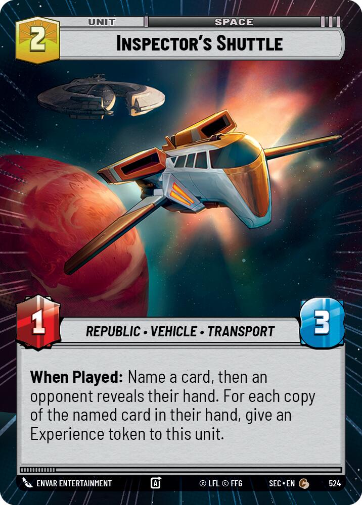 Inspector's Shuttle (524) (Hyperspace) (524) [Secrets of Power]