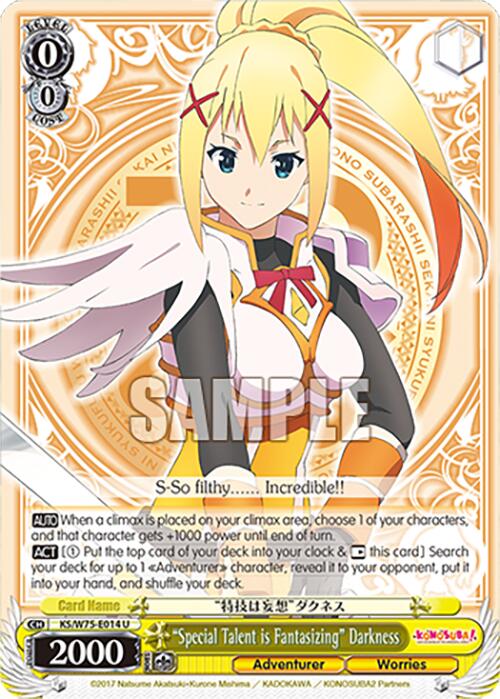 "Special Talent is Fantasizing" Darkness [KONOSUBA -God's blessing on this wonderful world! Re:Edit]