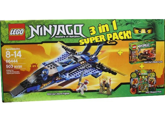 LEGO, Opened, Ninjago, Bundle Pack 3 in 1 Super Pack!, 9442, BUILT