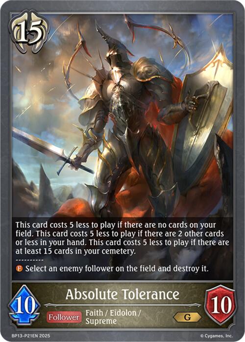 Absolute Tolerance - P21 (Foil) (BP13-P21EN) [Dominion of Darkness]