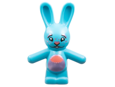 Lego, Minifigure, Animal, Bunny / Rabbit Standing with Black Eyes, Coral and Metallic Pink Nose and Stomach, Dots and Stars on Face, White Teeth Pattern (DREAMZzz Bunchu), 66965pb02