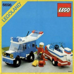 Lego, Set, Opened, Harbor, RV with Speedboat, 6698