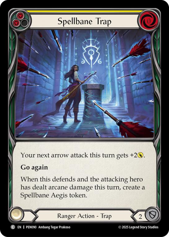 Spellbane Trap (Yellow) (Rainbow Foil) [PEN090] (Compendium of Rathe)  Rainbow Foil